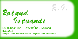 roland istvandi business card